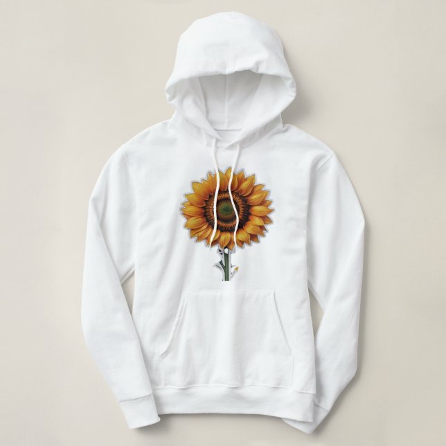 Tournesol | Sweat - shirt à capuche de base des fe (Design devant)