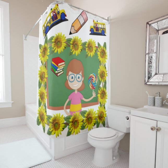 Tournesol Teacher rideau de douche (En situation)