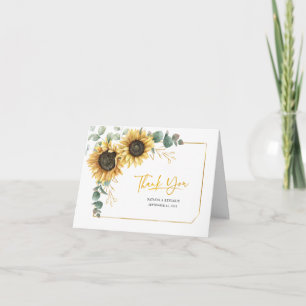 Tournesol vert Mariage Floral Merci