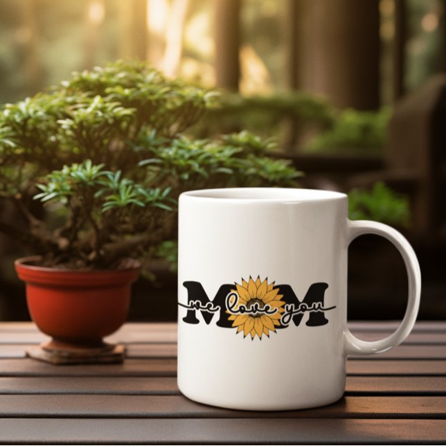Tournesol "We Love You Mom" Mug (Créateur téléchargé)