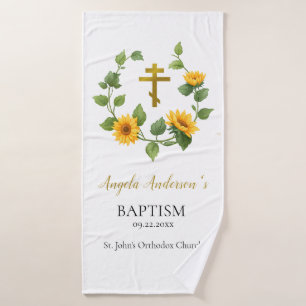 Tournesol Whimsical Wreath Orthodoxe Baptême Cadea