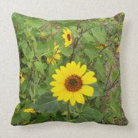 Tournesols Au Vent, Gros Coussin À Throw.