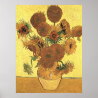 Tournesols de Van Gogh Poster post-impressionniste