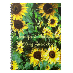 Tournesols épousant le livre d'invité