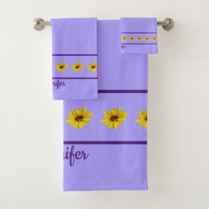Tournesols jaunes, bordeaux violets et violets