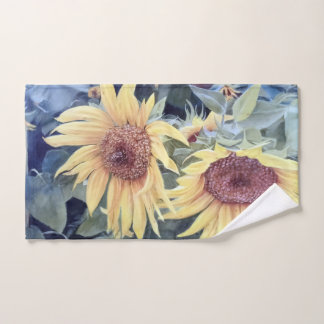 Tournesols peints avec une abeille