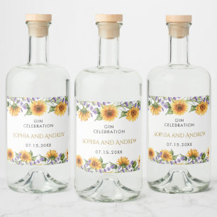 Tournesols rustiques & Lavender Mariage Étiquette 