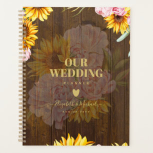 Tournesols Rustiques Personnalisés Mariage Roses R