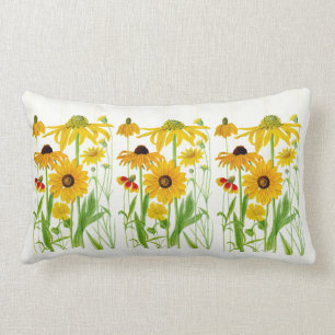 Tournesols sur le coussin lombaire d'intérieur de