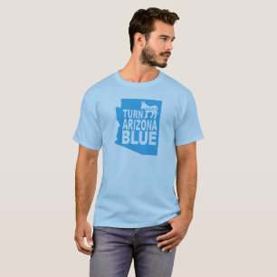 Tournez l'état progressif bleu du T-shirt   de