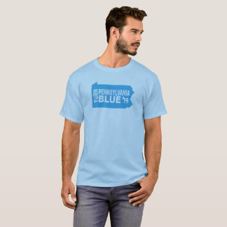 Tournez l'état progressif bleu du T-shirt | de la