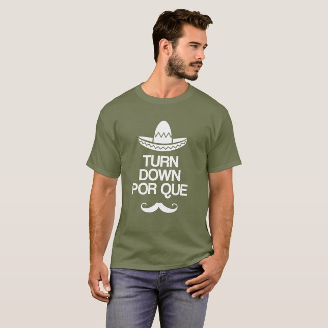 Tournez vers le bas le T-shirt de Por Que (Devant entier)