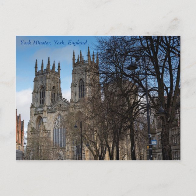 Tours de York Minster, York, Angleterre, Carte pos (Devant)