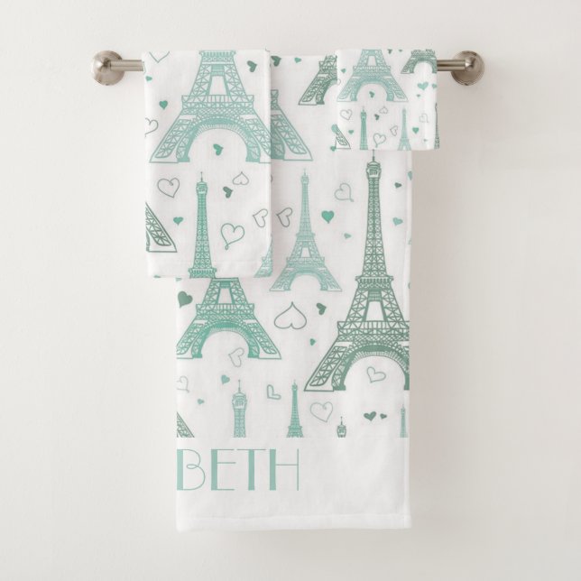 Tours et coeurs Eiffel personnalisés (En situation)
