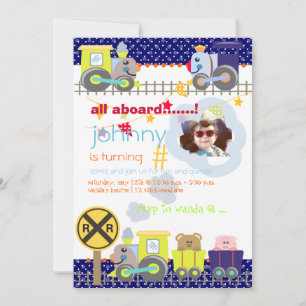 Tous à bord, entraîne des invitations d'anniversai