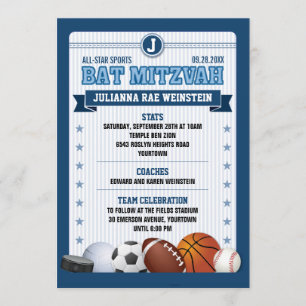 Tous les Bat mitzvah de la carte Star Sports Blue 