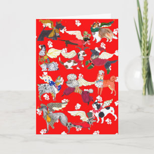 "Tous les chiens sont carte de vacances d'anges"