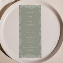 Tous les Mariages Floraux Sage Green Diner Menu