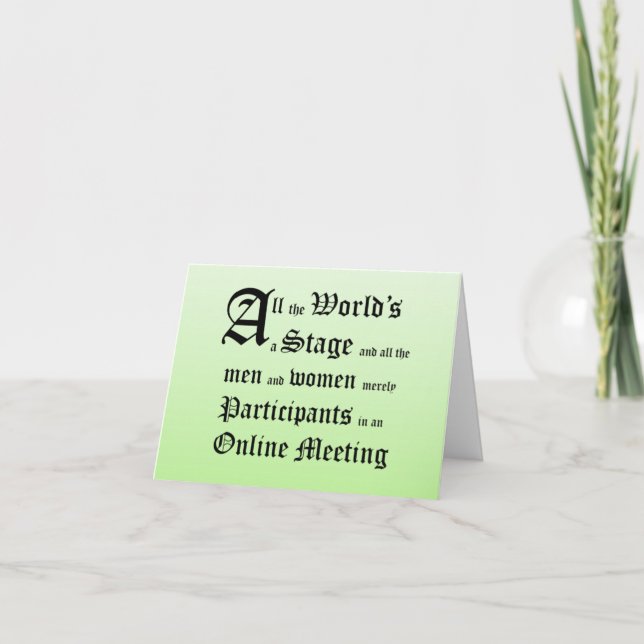 Tous les Mondes une carte de vacances à la scène (Devant)