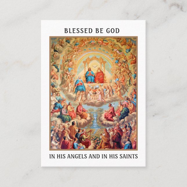 TOUS LES SAINTS JOUR PRIÈRE CÉLÉBRATION CARTES SAI (Devant)