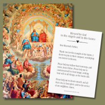 TOUS LES SAINTS JOUR PRIÈRE CÉLÉBRATION CARTES SAI