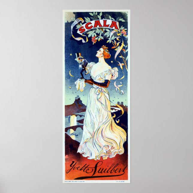 Tous Les Soirs SCALA Yvette Guilbert French Opera Poster (Vorne)