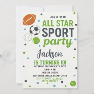 Tous les Sports Invitation Anniversaire