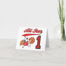 Tous les sports Star 1er Anniversaire Invitation à