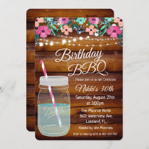 TOUT ÂGE - BBQ Mason Jar Invitation