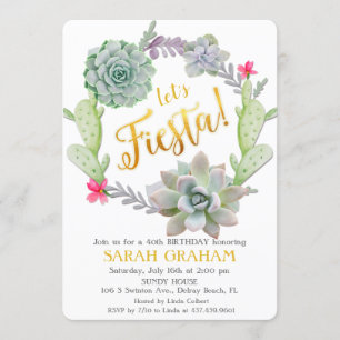 TOUT ÂGE - Fiesta Wreath Invitation d'anniversaire