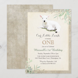 TOUT ÂGE - Invitation d'anniversaire Petit Agneau