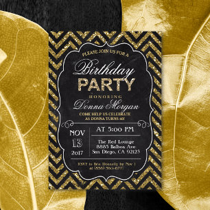 TOUT ÂGE - Invitation pailletée pour fête d'annive