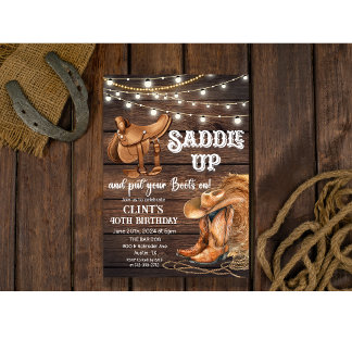 TOUT ÂGE - Invitation Western Saddle Up