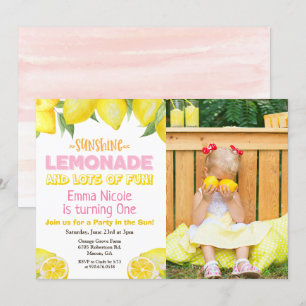 TOUT ÂGE - Lemon Lemonade Invitation d'anniversair