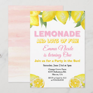 TOUT ÂGE - Lemon Lemonade Invitation d'anniversair