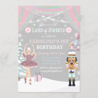TOUT ÂGE - Nutcracker Sugar Plum Invitation d'anni