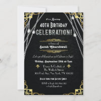 TOUT ÂGE - Superbe Invitation d'Anniversaire Art D