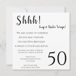 Tout âge Surprise Invitation Anniversaire