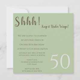 Tout âge Surprise Invitation Anniversaire