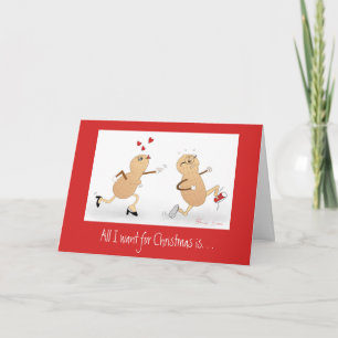 Tout ce que je veux pour la carte de voeux de Noël