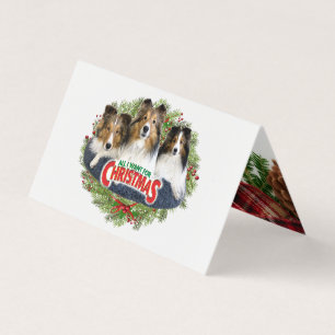 "Tout ce que je veux pour Noël" - Carte pliée
