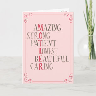 Tout ce que vous êtes heureux carte de fête des mè