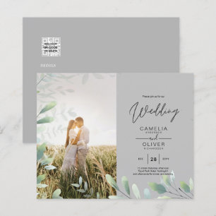 Tout-en-1 Mariage Feuille de verdure Photo Overlay