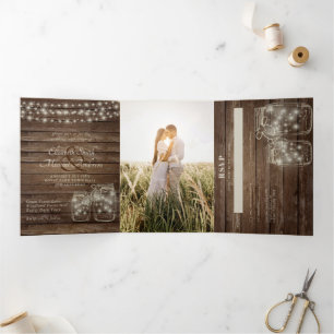 TOUT EN 1 PHOTO Mariage INVITER Programme RSVP Men