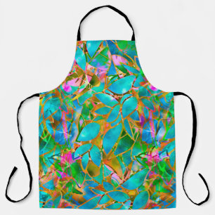 Tout-En-Imprimé Tablier Floral Abstrait Verre
