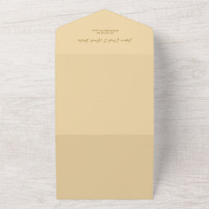 Tout En Un Aquarelle toscane Destination Mariage Invitation