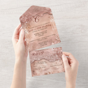 TOUT EN UN Bling Invitation Conception