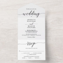 Tout en un Élégance minimale Tout en un Invitation