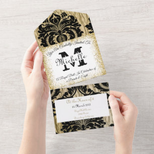 Tout En Un Élégante invitation victorienne royale 18e anniver