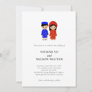 Tout en un Faire-part de mariage vietnamien TH